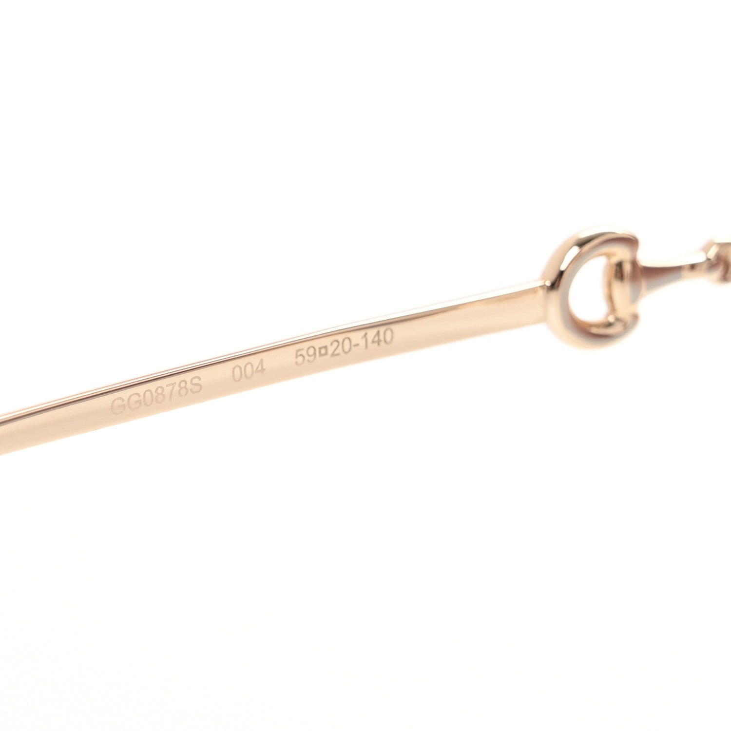 Gucci Metal Round Frame Horsebit Sunglasses GG0878S Gold 6 of 8