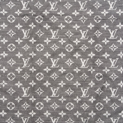 Louis Vuitton Wool Silk Monogram Denim Shawl Black 1 of 8
