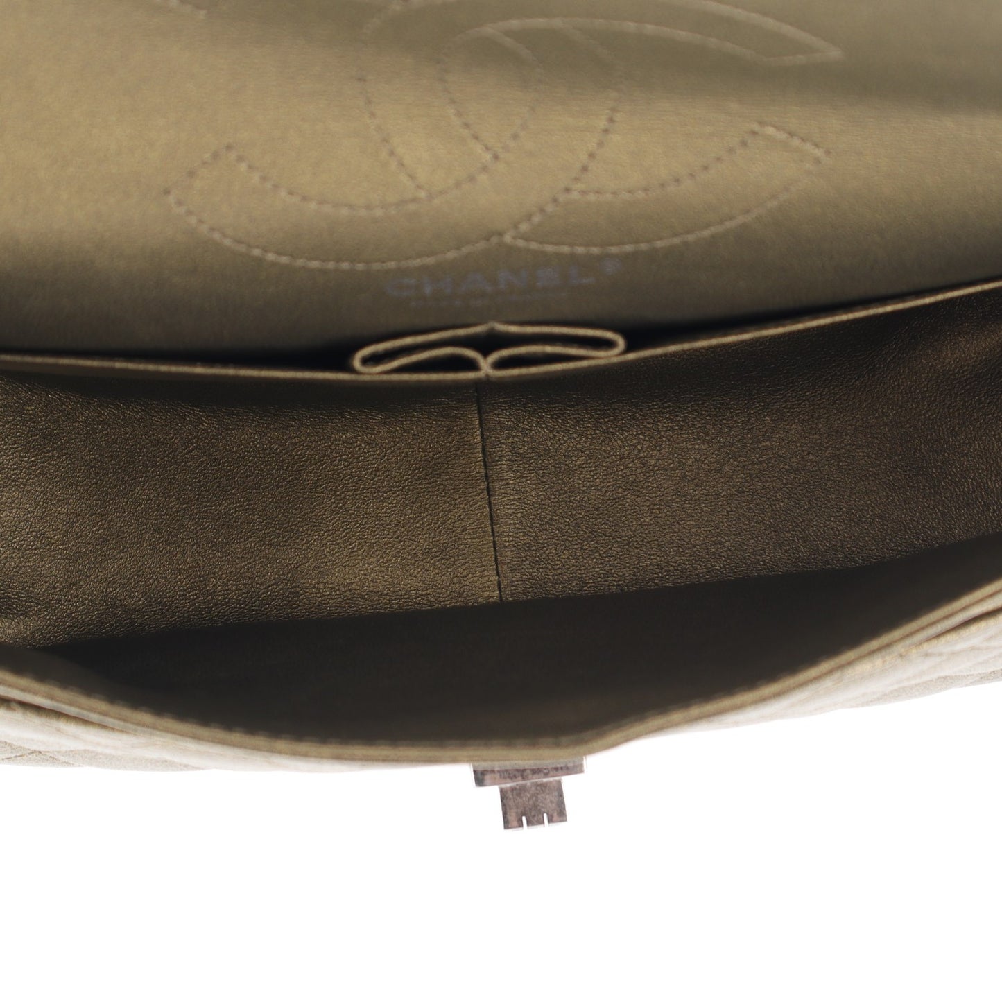 Metallic Calfskin Quilted 2.55 Reissue 226 Flap Green