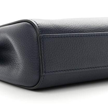 Chanel Grained Calfskin Large Neo Executive Cosmetic Case Dark Blue 8 of 9