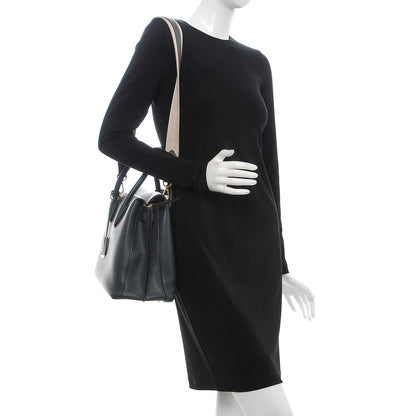 MCM Grained Calfskin Medium Milla Tote Phantom Grey 2 of 13