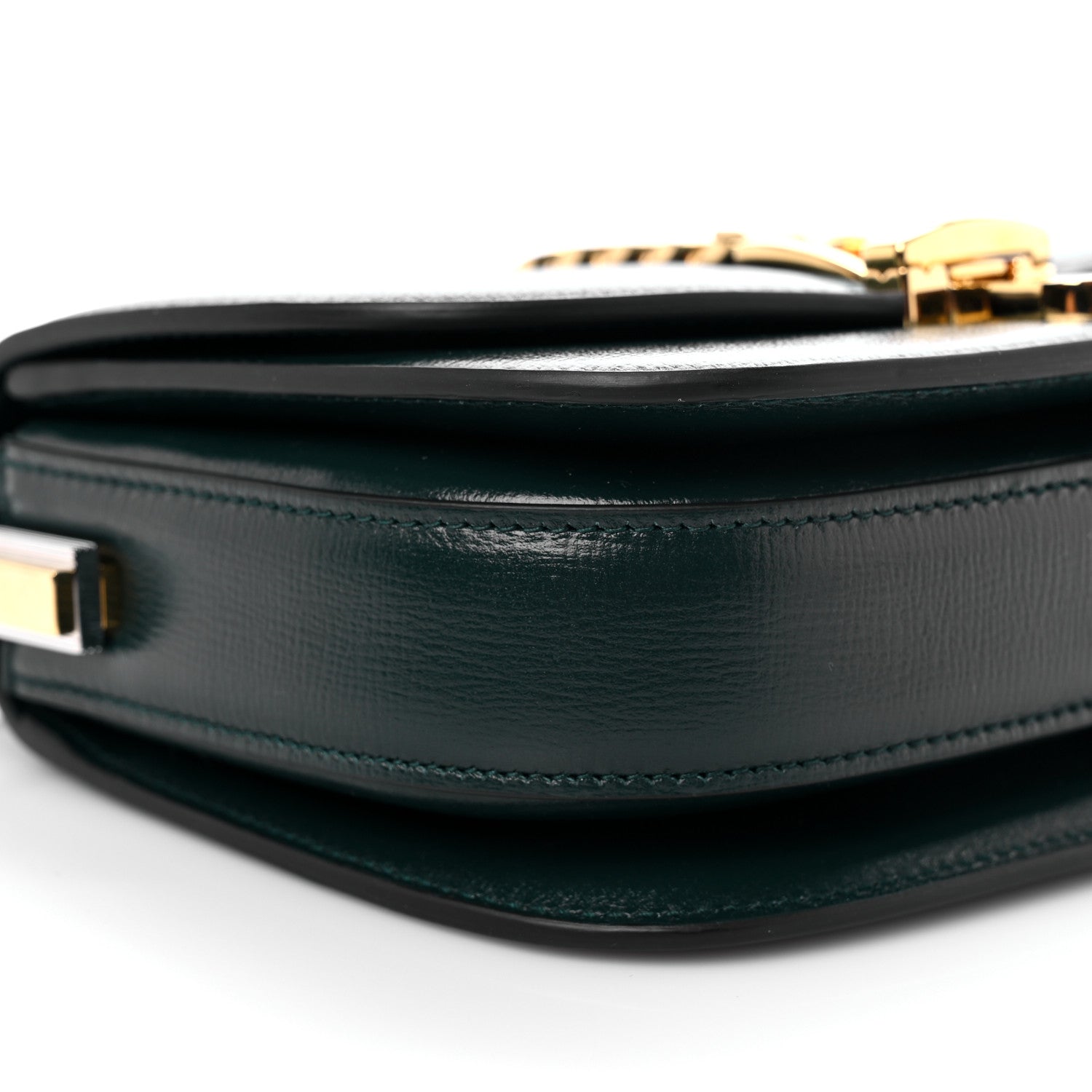 Gucci Azalea Calfskin Mini Sylvie 1969 Flap Messenger Bag Green 9 of 10