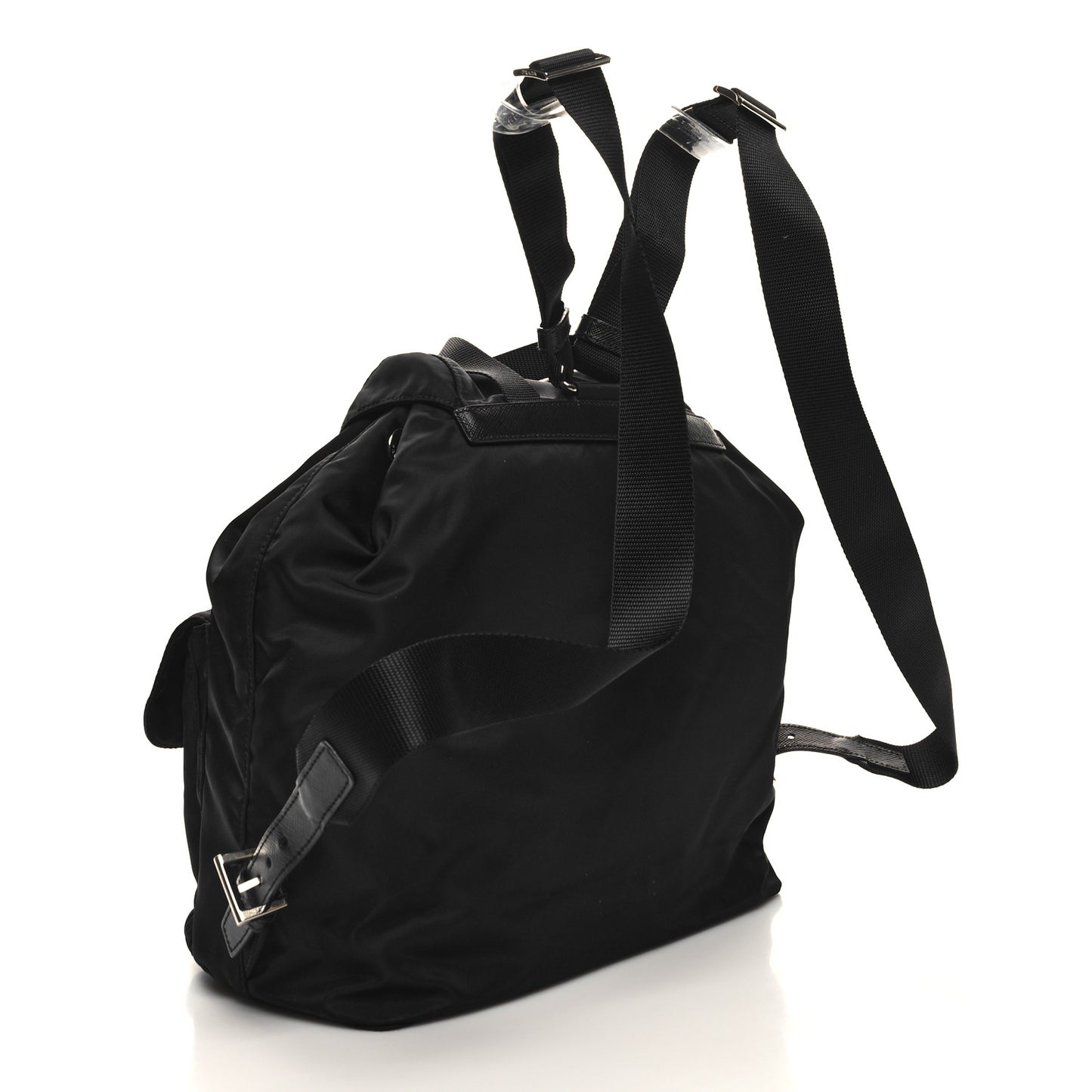 Re-Nylon Saffiano Medium Backpack Black
