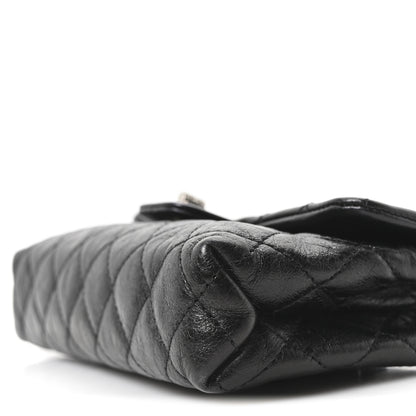 Chanel Glazed Calfskin Quilted 2.55 Reissue Flap Belt Bag Clutch 85 34 Black 8 of 8