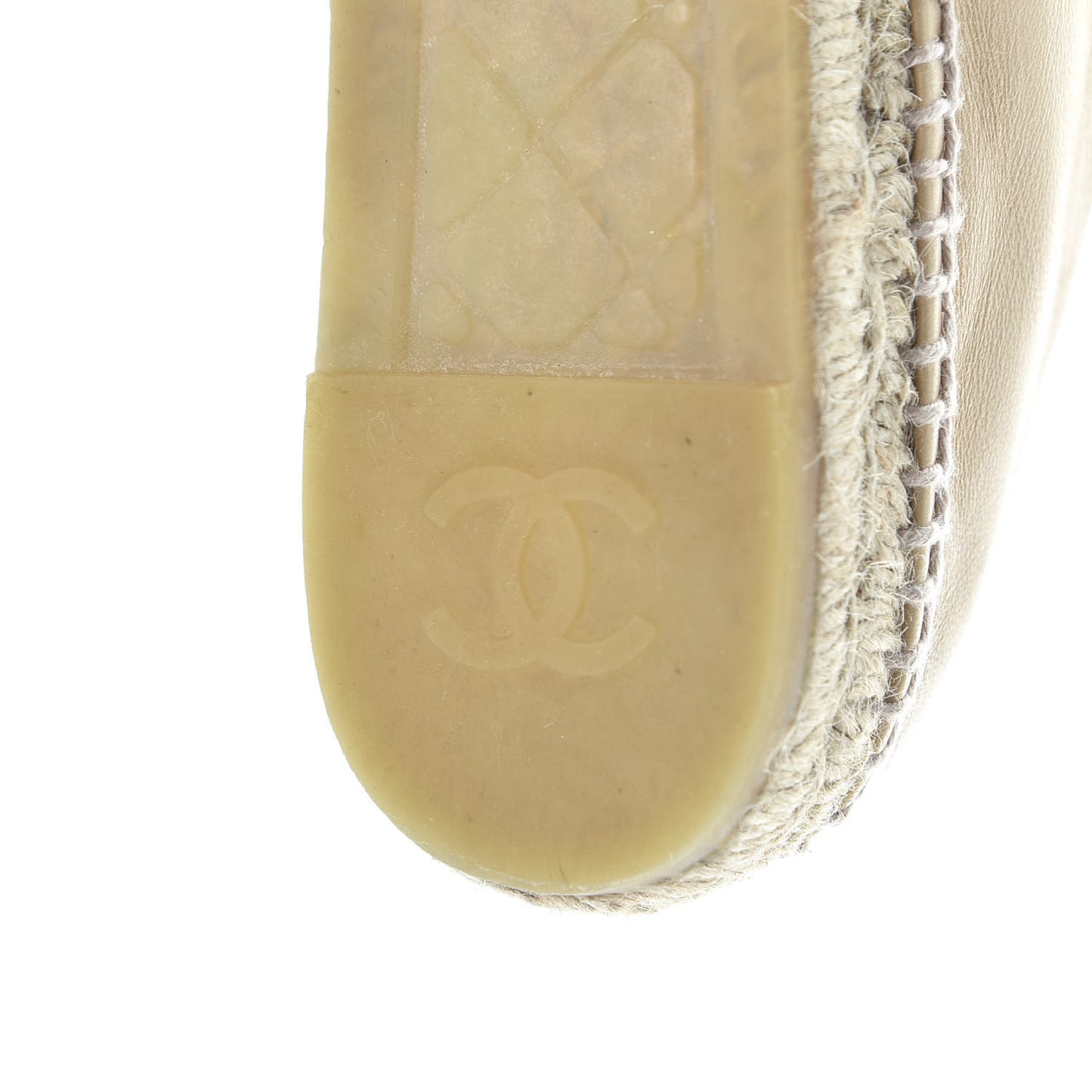 Lambskin CC Espadrilles 41 Beige Black