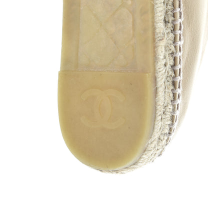 Chanel Lambskin CC Espadrilles 41 Beige Black 11 of 12