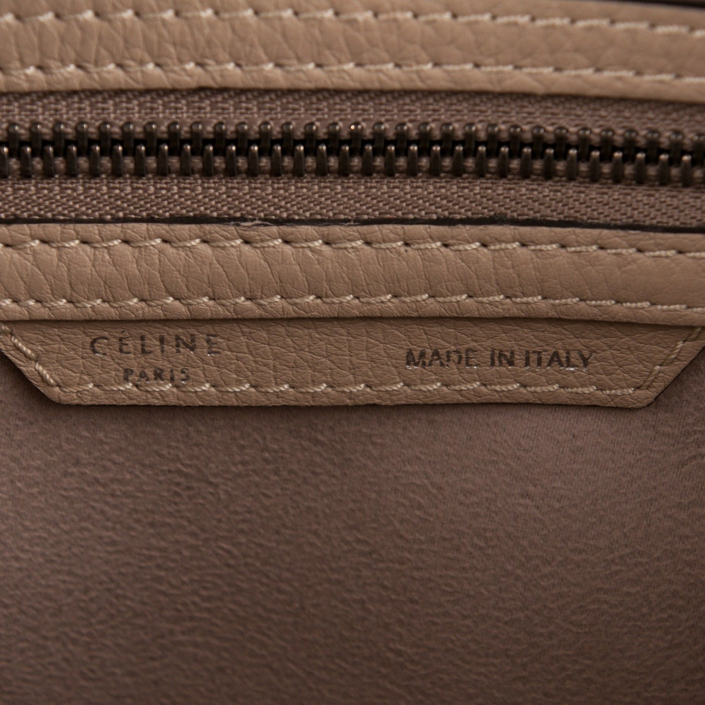 Drummed Calfskin Micro Luggage Dune