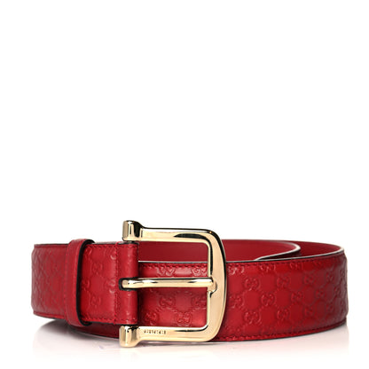 Gucci Soft Microguccissima Margaux Calfskin Belt 80 32 Rosso 1 of 5