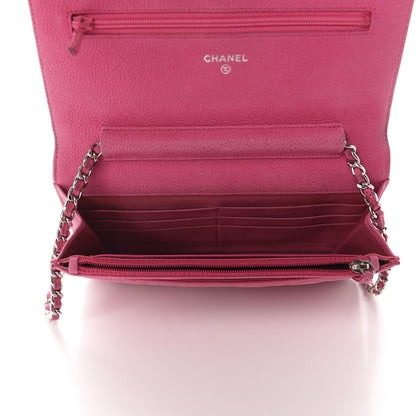Chanel Iridescent Caviar Quilted Wallet On Chain WOC Pink 5 of 14