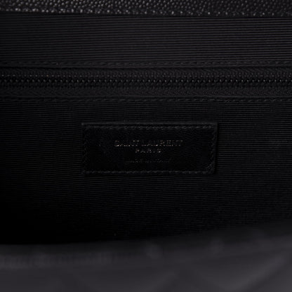Saint Laurent Grain De Poudre Large Tri-Quilt Monogram Satchel Black 8 of 8