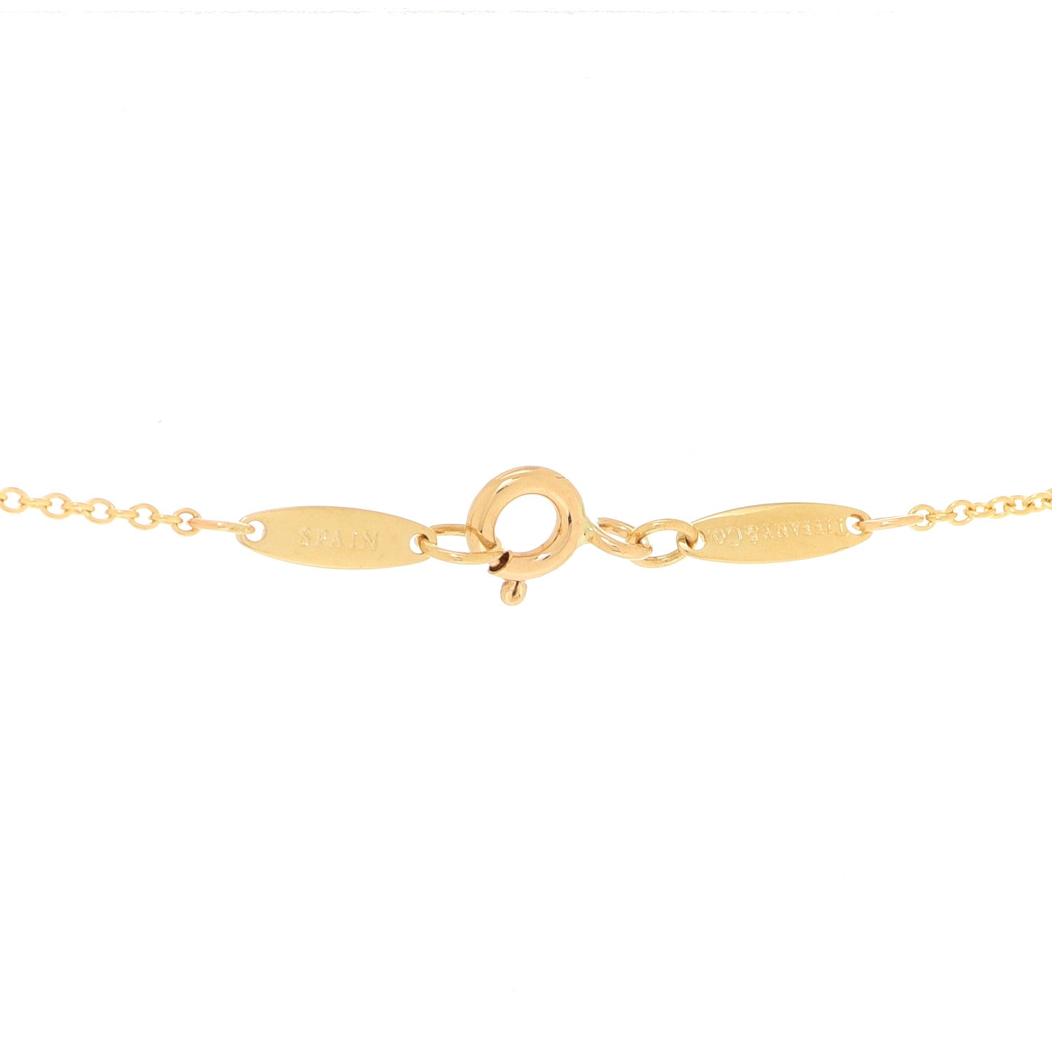 Tiffany 18K Yellow Gold Elsa Peretti Infinity Cross Pendant Necklace 5 of 6