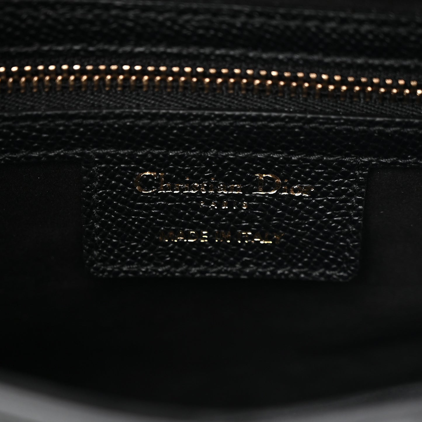 Grained Calfskin Saddle Bag With Strap Black