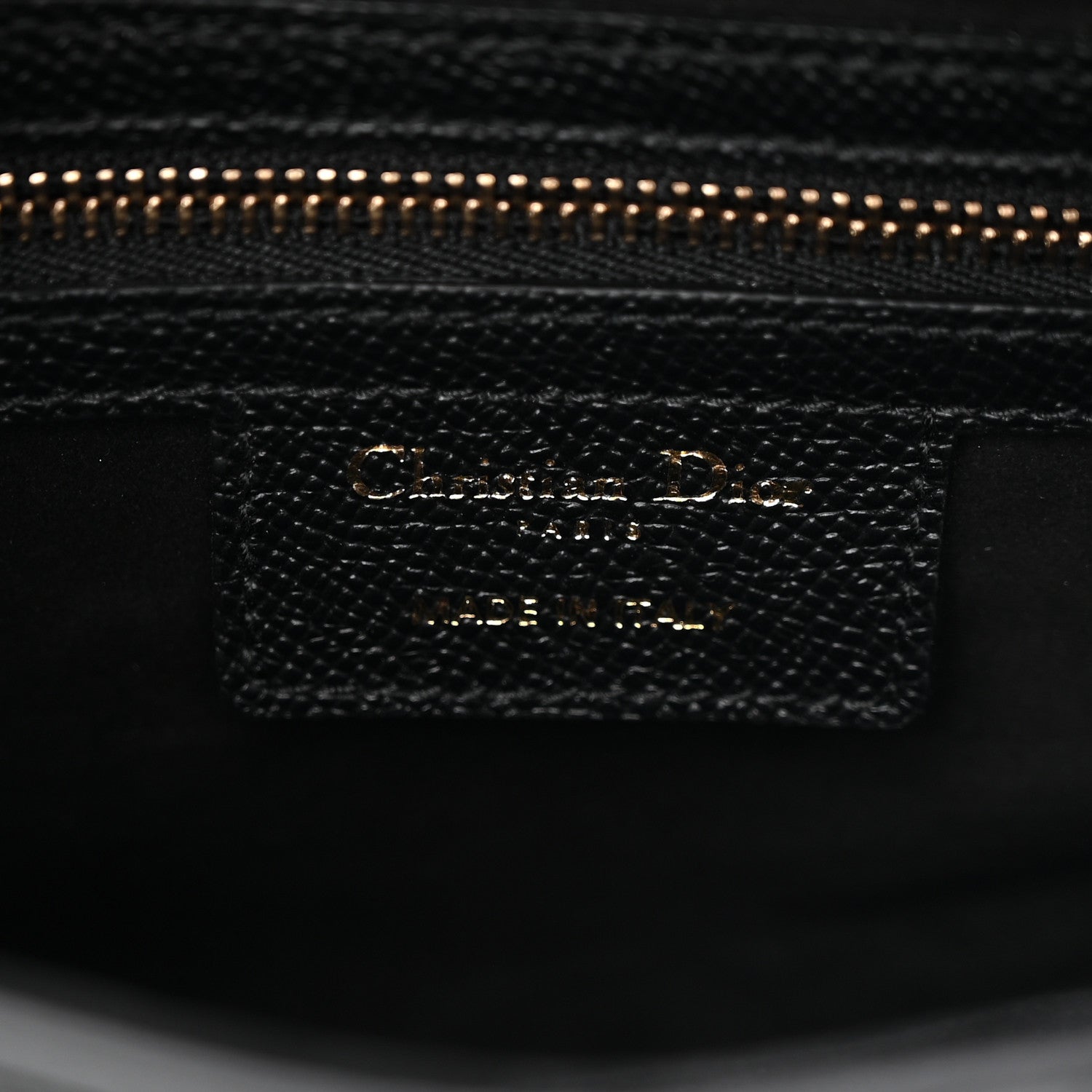 Christian Dior Grained Calfskin Saddle Bag With Strap Black 6 of 12