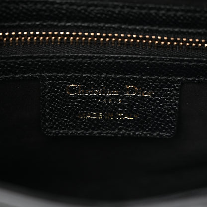 Christian Dior Grained Calfskin Saddle Bag With Strap Black 6 of 12