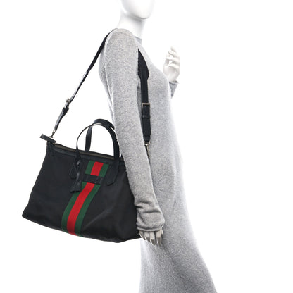 Gucci Techno Canvas Web Duffle Black 2 of 10