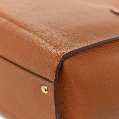 Salvatore Ferragamo Hammered Calfskin Double Handle Amy Tote Chestnut 9 of 13