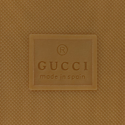 Gucci Canvas Miro Soft Calfskin Striped Mens Espadrille Flat Slide Sandals 9 Greggio Brown Sugar 8 of 11