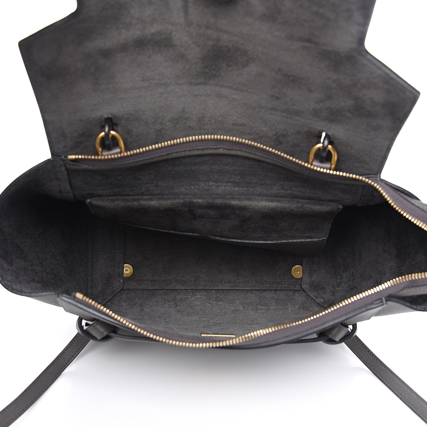 Grained Calfskin Mini Belt Bag Grey