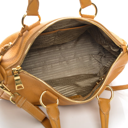 Prada Vitello Daino Top Handle Zip Tote Ocra 5 of 11