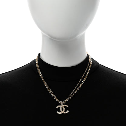 Chanel Crystal CC Multi Strand Chain Necklace Gold 2 of 6