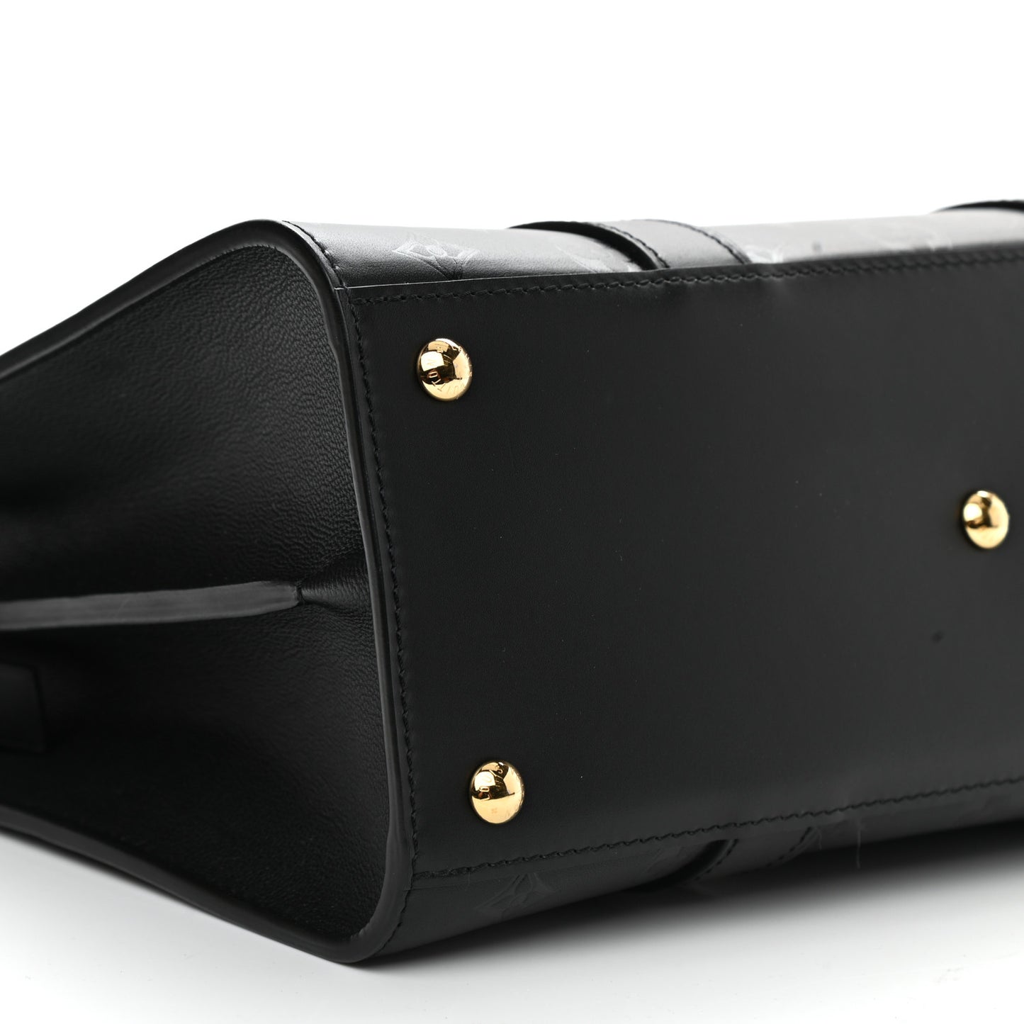 Monogram Cuir Plume Very Tote MM Black