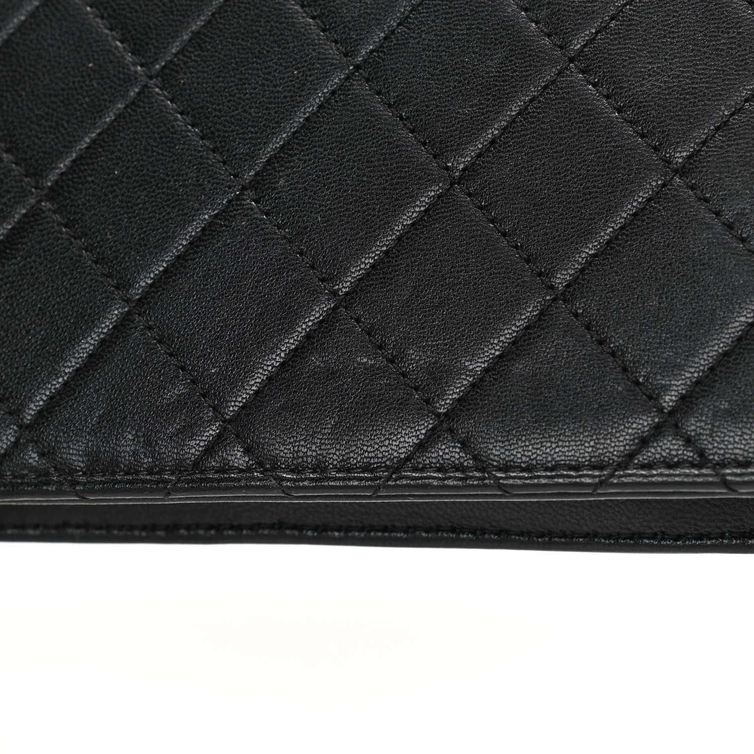 Chanel Goatskin Quilted Logo Small Chic Flap Black 17 of 18