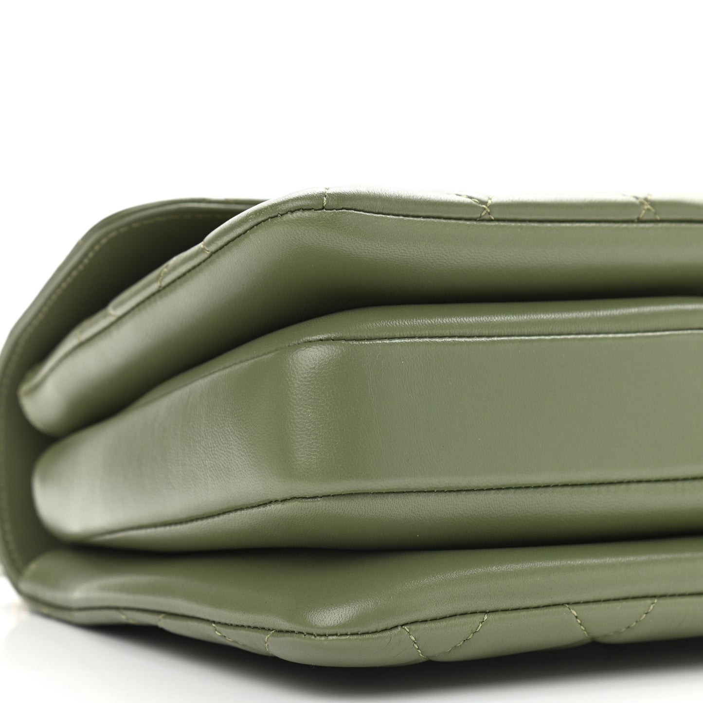 Lambskin Quilted Small Trendy CC Flap Dual Handle Bag Green