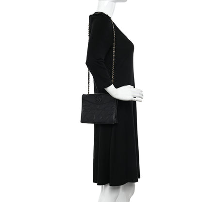 Chanel Lambskin Quilted CC Small Single Flap Black 2 of 13