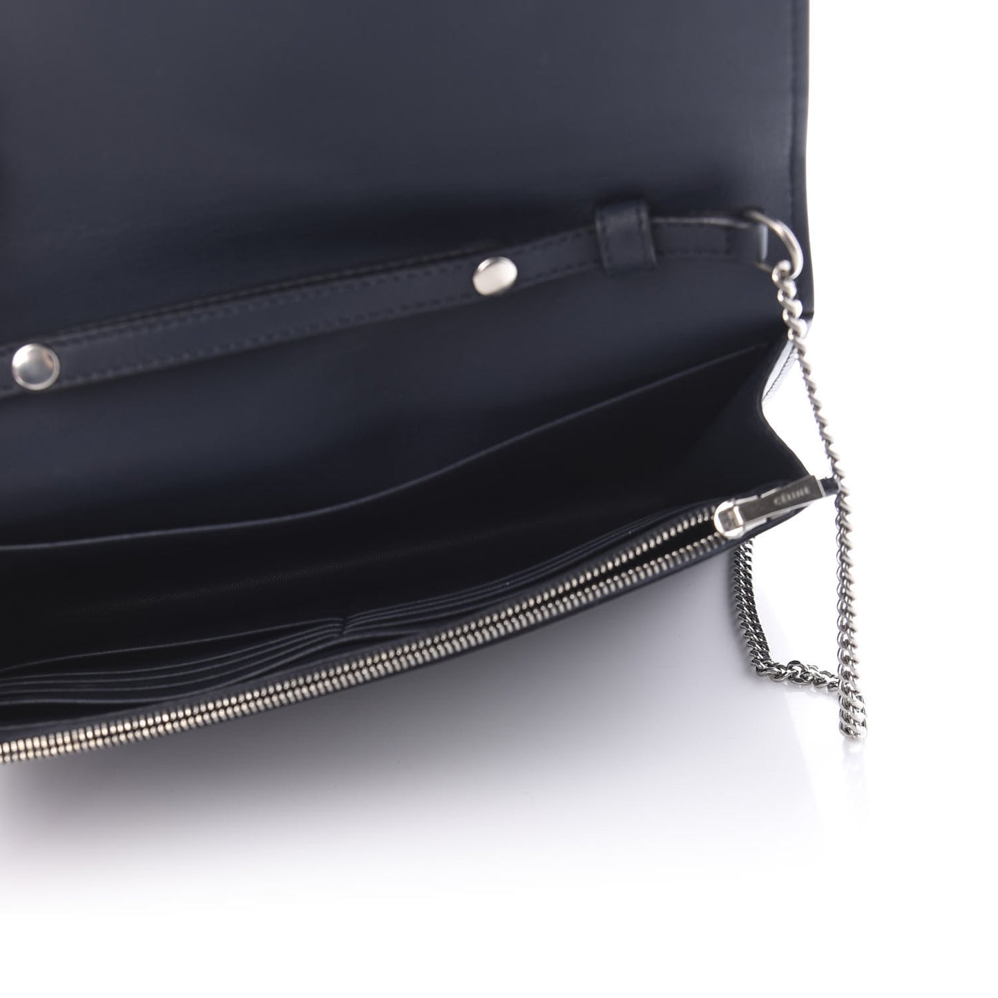 Smooth Lambskin Frame Evening Chain Clutch Beige Black
