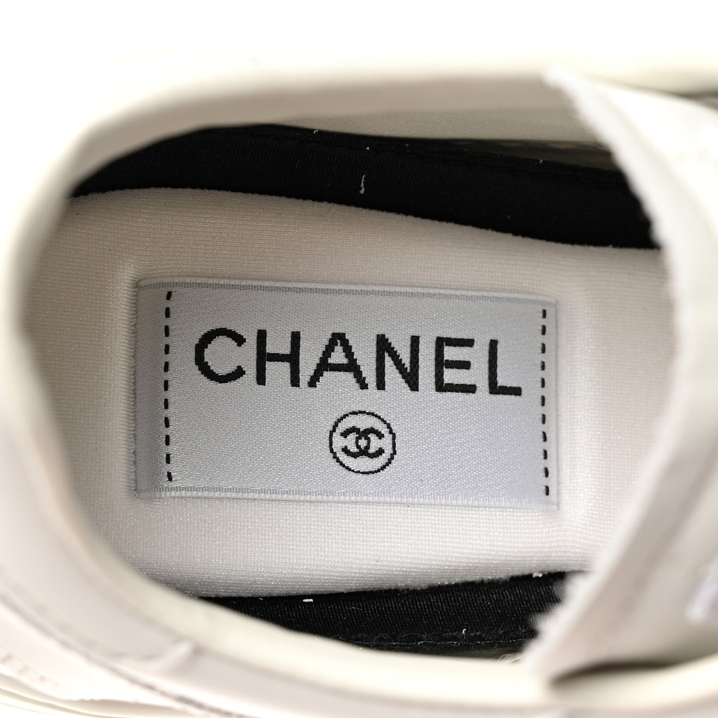 Calfskin CC Womens Sneakers 37.5 White