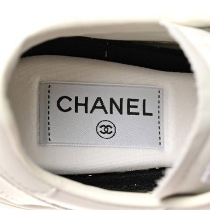 Chanel Calfskin CC Womens Sneakers 37.5 White 6 of 10