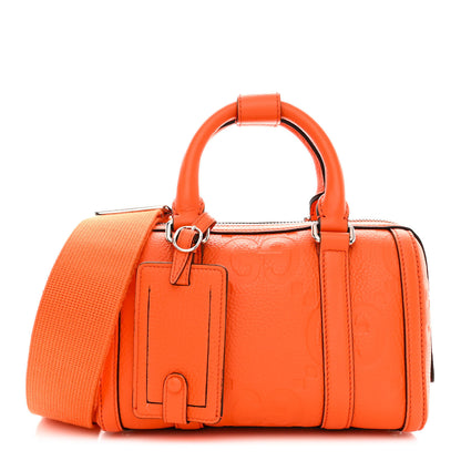 Gucci Piuma Calfskin Jumbo GG Embossed Mini Duffle Bag Good Orange 1 of 10