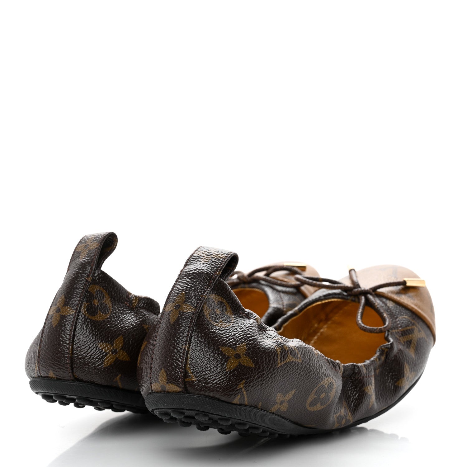 Louis Vuitton Reverse Patent Monogram Flirty Ballerina Flats 41 Black 4 of 8