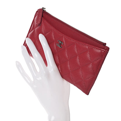 Chanel Caviar Quilted Classic Zip Pouch Pink 2 of 10