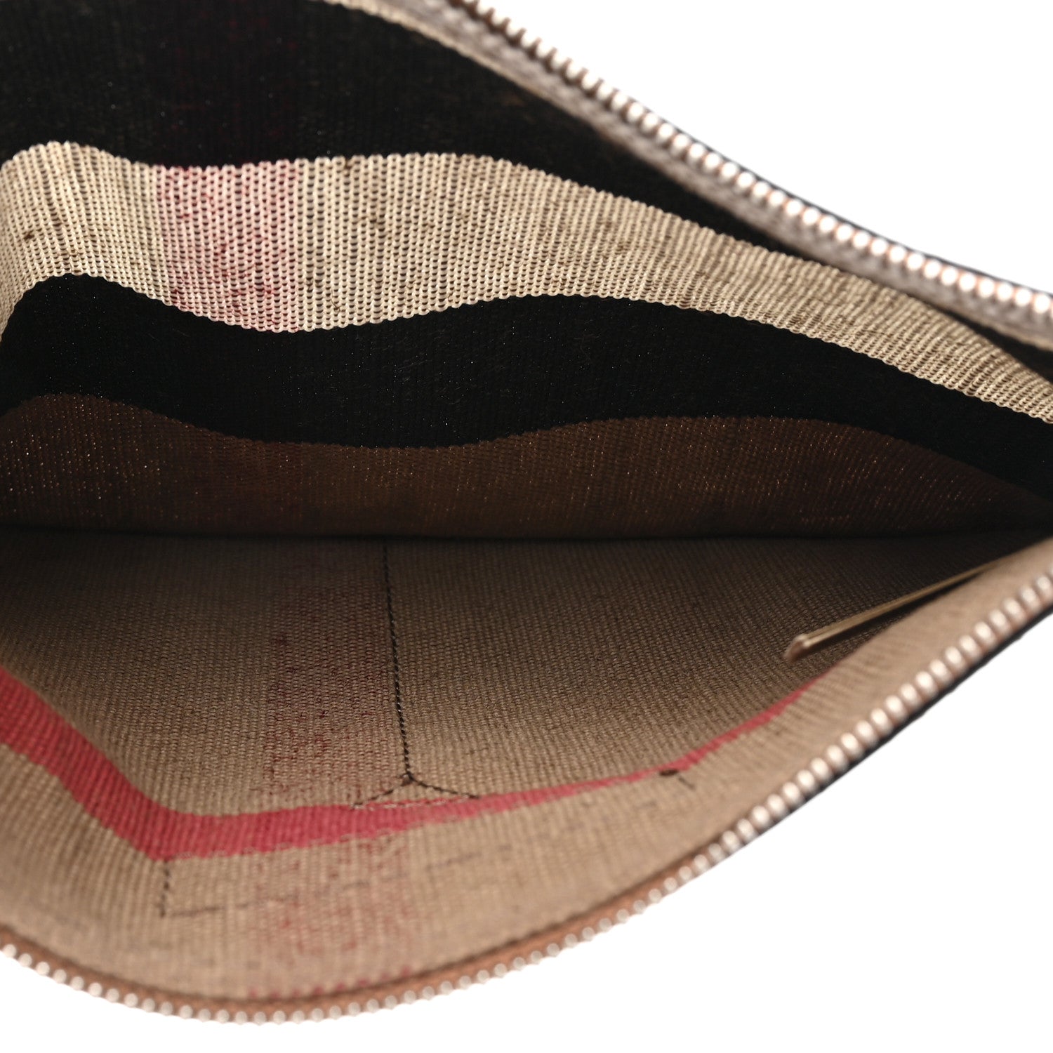 Burberry Grainy Calfskin Canvas Mega Check Medium Ashby Tassel Hobo Saddle Brown 6 of 13