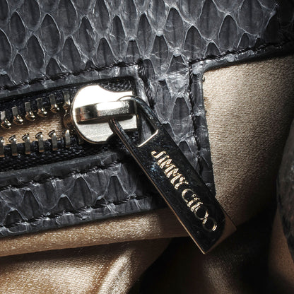 Jimmy Choo Elaphe Snakeskin Chandra Clutch Grey 7 of 10