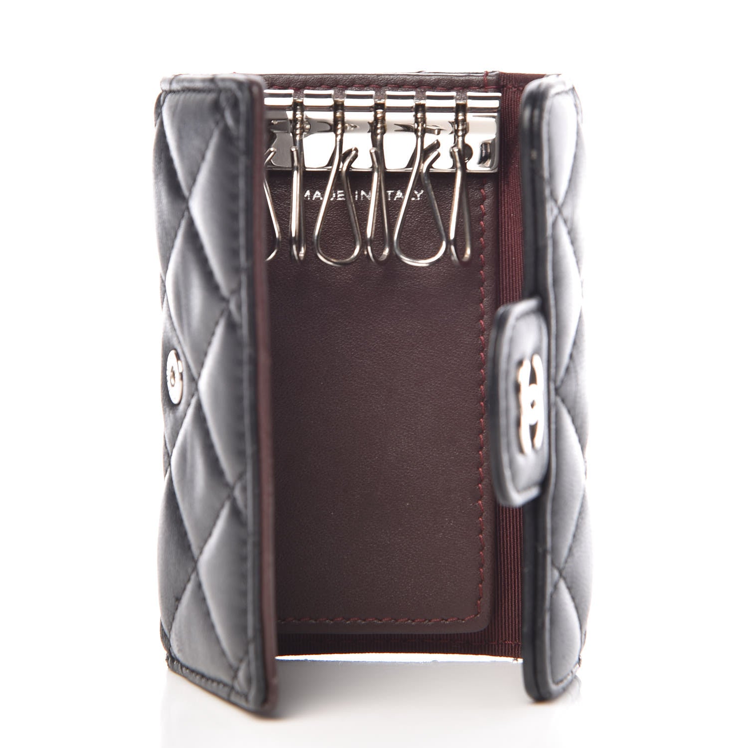 Chanel Lambskin Quilted 6 Key Holder Black 5 of 9