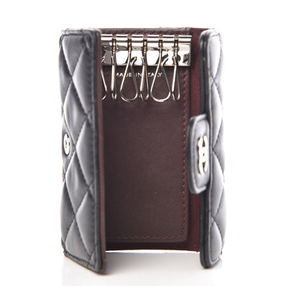 Chanel Lambskin Quilted 6 Key Holder Black 5 of 9