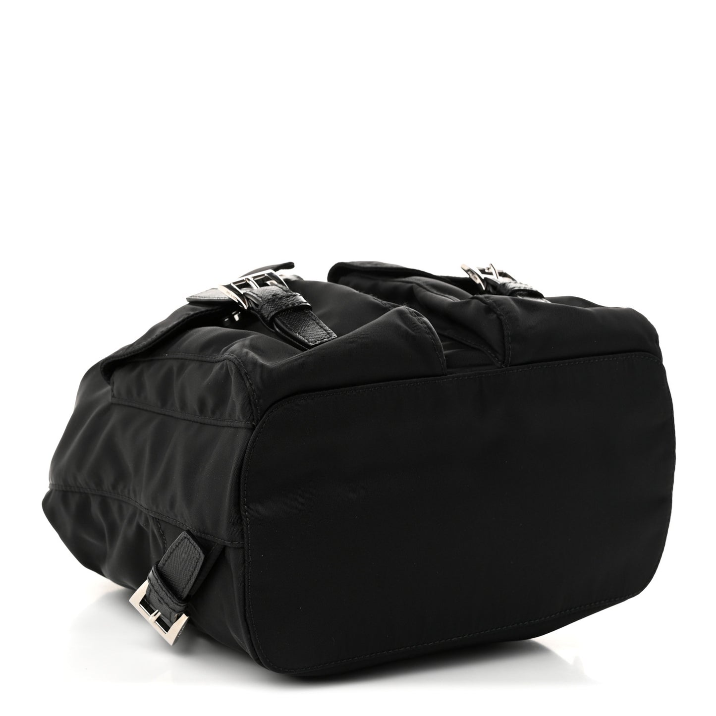 Re-Nylon Vela Saffiano Small Backpack Black