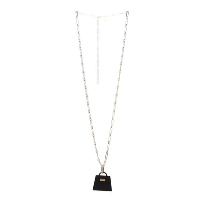 Hermes Permabrass Buffalo Horn Large Amulette Kelly Pendant Necklace 3 of 6