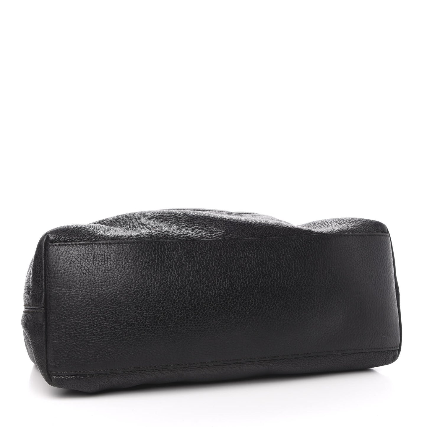 Pebbled Calfskin Medium Soho Chain Shoulder Bag Black