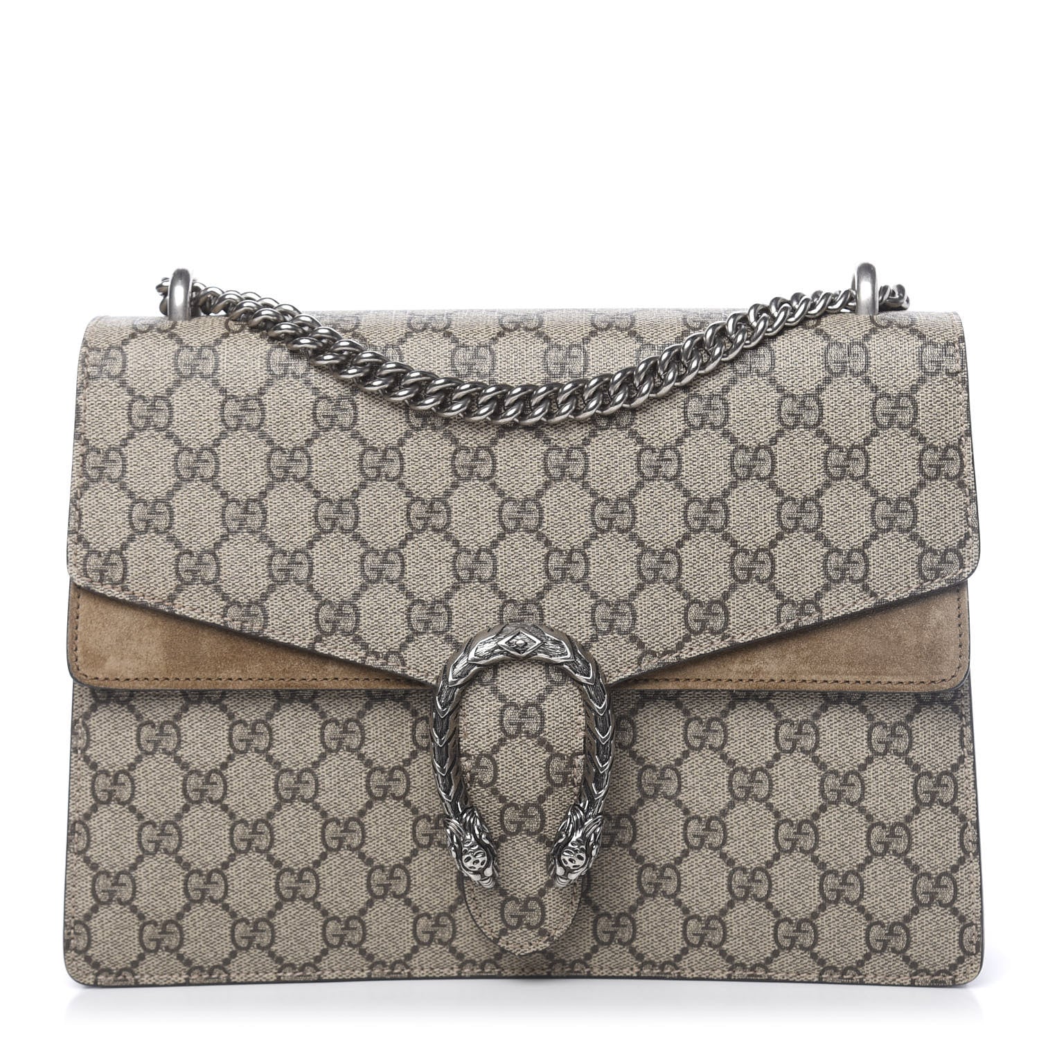 Gucci GG Supreme Monogram Medium Dionysus Shoulder Bag Taupe 1 of 13