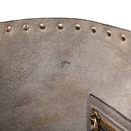 Valentino Garavani Grained Calfskin Rockstud Shoulder Tote Perla 13 of 24