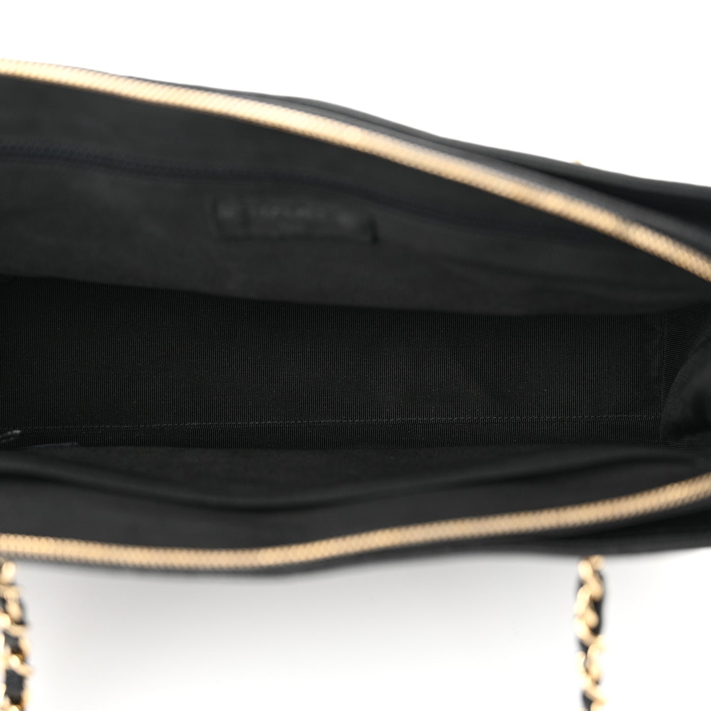 Caviar Quilted Zip Tote Black