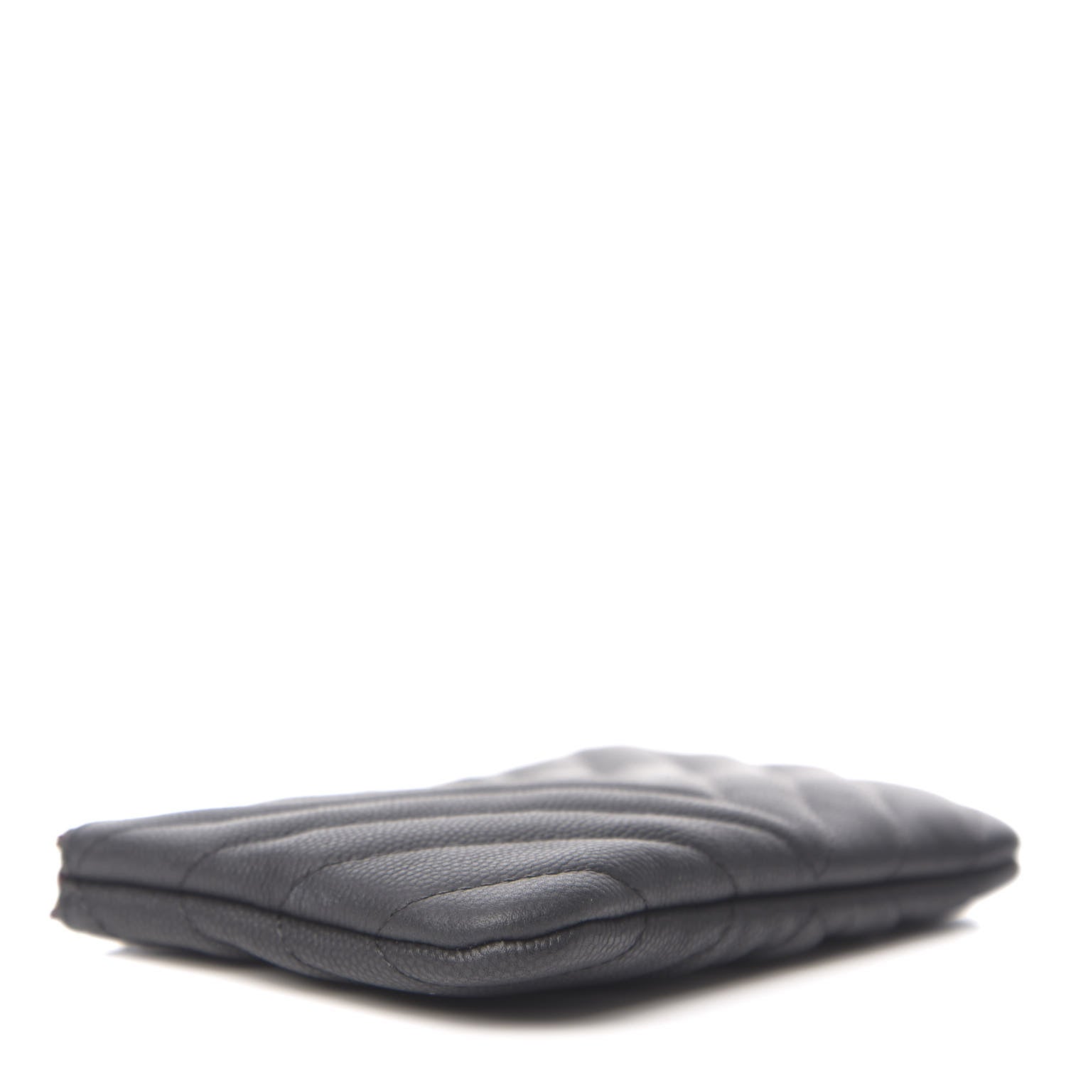 Chanel Caviar Chevron Quilted Small Cosmetic Case Black 3 of 7