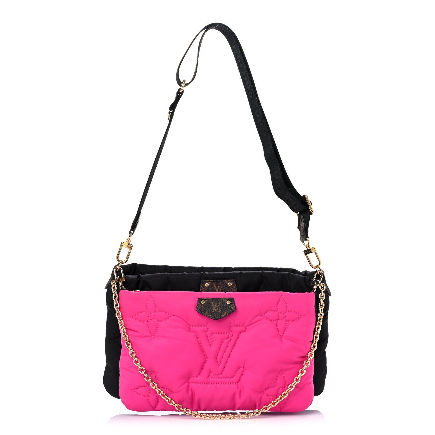 Louis Vuitton Econyl Monogram Pillow Maxi Multi Pochette Accessories Black Fuchsia 1 of 19