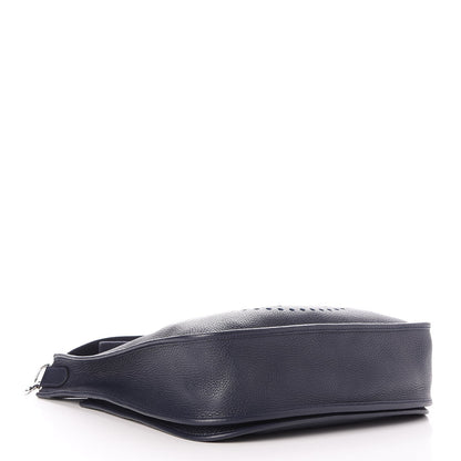 Hermes Taurillon Clemence Evelyne III GM Bleu Saphir 4 of 7