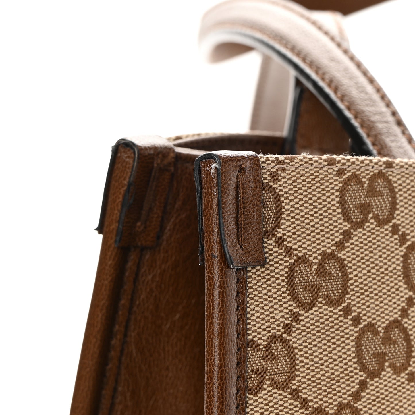 Monogram Horsebit 1955 Tote Bag Beige Brown Sugar