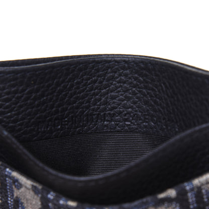 Christian Dior Grained Calfskin Oblique Card Holder Black 7 of 13