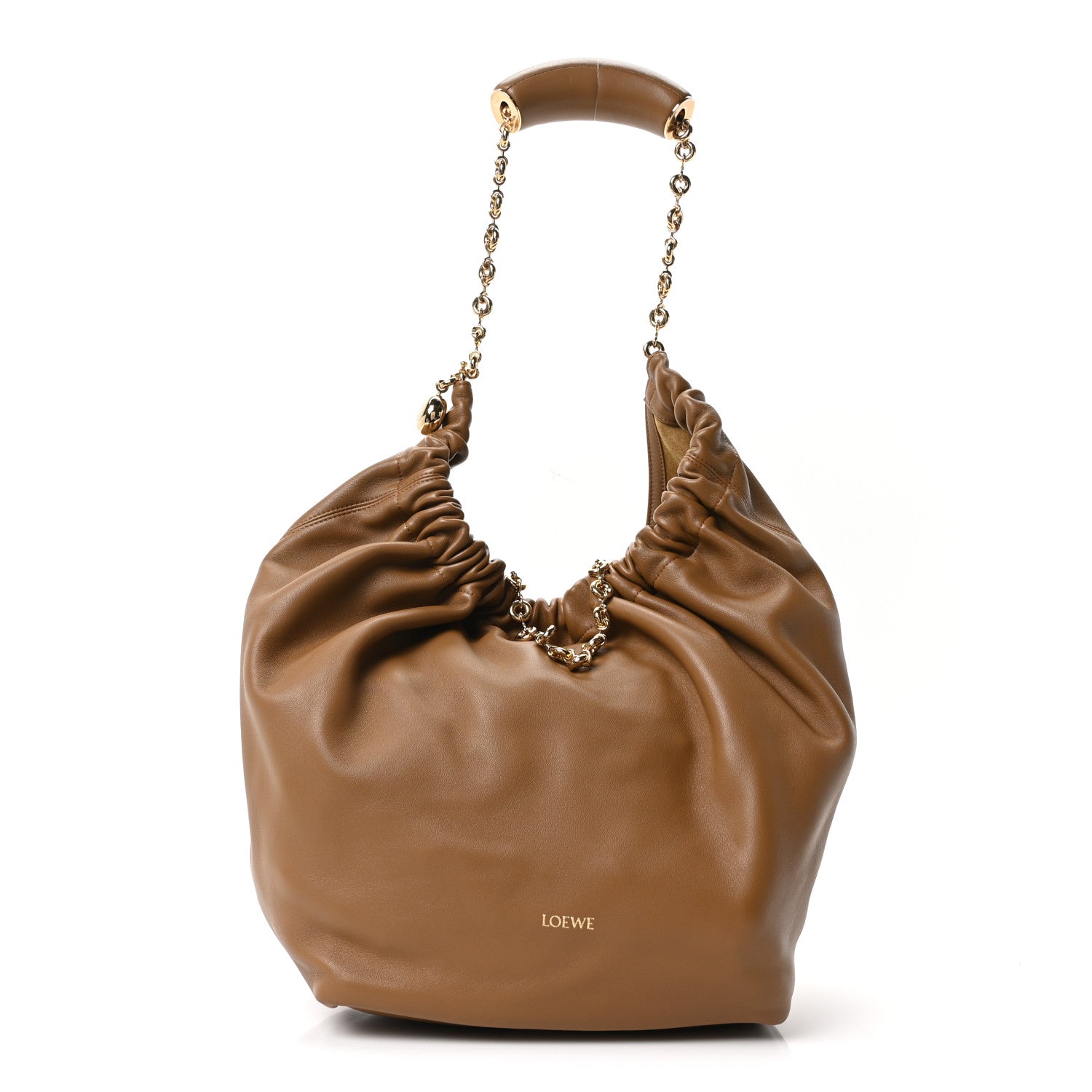 Loewe Mellow Nappa Medium Squeeze Bag Oak 1 of 9